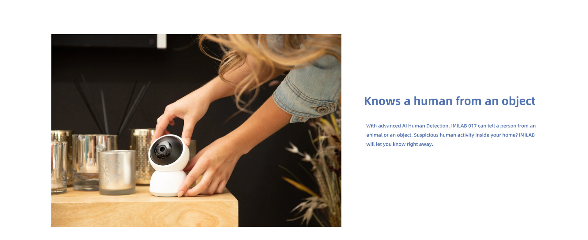 Cámara IMILAB A1 2K - Cámara de Seguridad WiFi Compatible con Mi Home App, Versión Global con Visión Nocturna y Audio